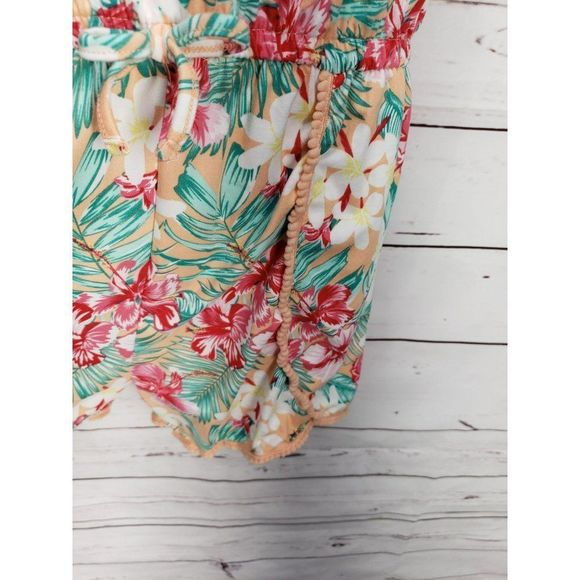 Bobbie Brooks Large 10/12 hawaiian tropical print‎ romper jumpsuit - Picture 10 of 12